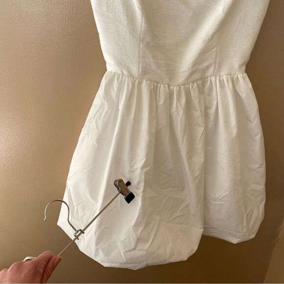 Amanda Uprichard Christine Dress White mini bubble Revolve XS as is - Picture 12 of 15